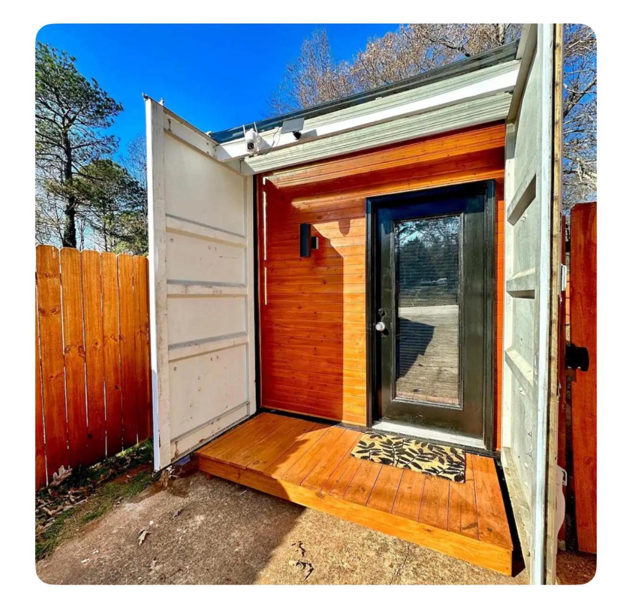 Nomehaus Shipping Container Studio Residential Neighborhood Athens Exterior photo